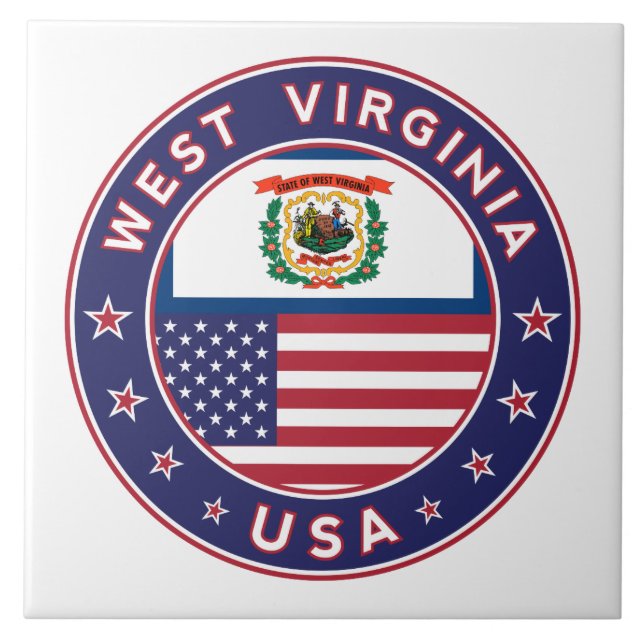 West Virginia Fliese (Vorderseite)
