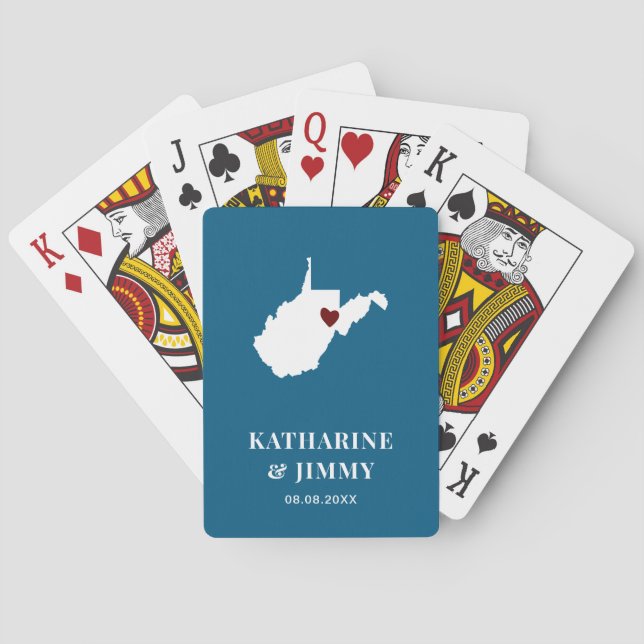 West Virginia Gastgeschenk Hochzeit Deck Cards, Ka Spielkarten (Rückseite)