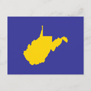 West Virginia Gold und Blau Postkarte