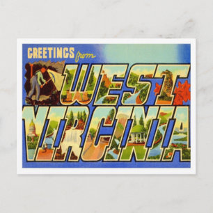 West Virginia Gruß von US-Staaten Postkarte