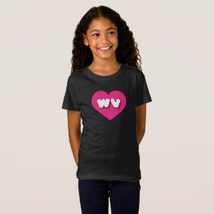 West Virginia hot pink heart - I Liebe wv T-Shirt