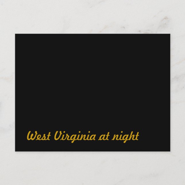 West Virginia in der Nacht Postkarte (Vorderseite)
