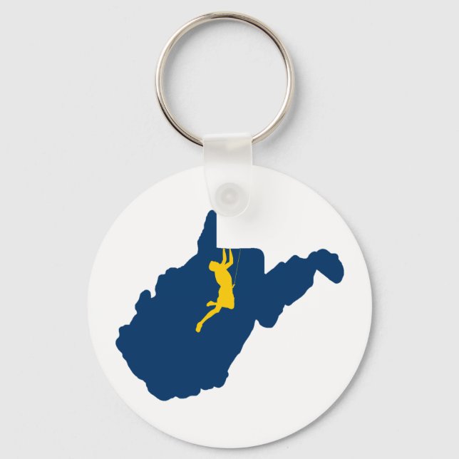 West Virginia Klettern Schlüsselanhänger (Vorderseite)