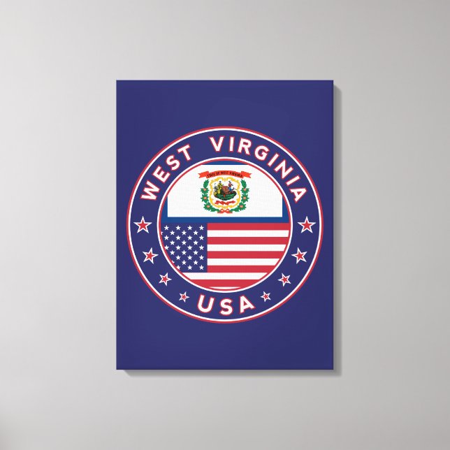 West Virginia Leinwanddruck (Vorderseite)