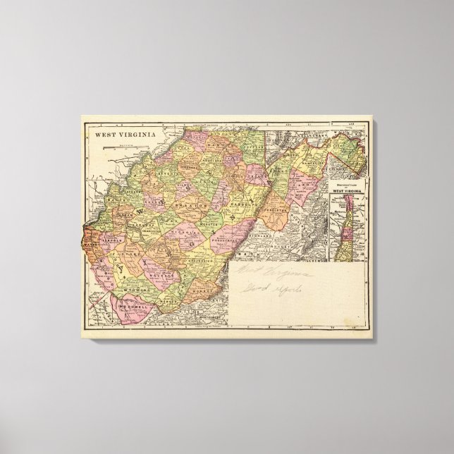 West Virginia Leinwanddruck (Vorderseite)