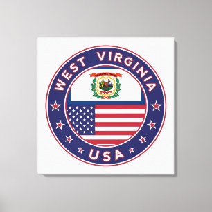 West Virginia Leinwanddruck