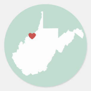West Virginia Liebe - Anpassbare Aufkleber