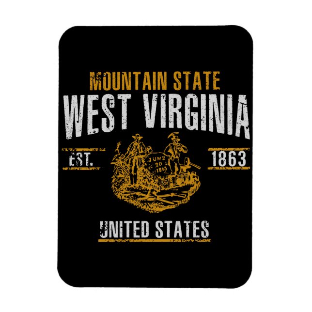 West Virginia Magnet (Vertikal)