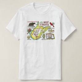 West Virginia Map T Shirt