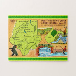West-Virginia Monongahela-Tal Karte