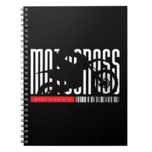 West Virginia Motocross Motorrad-Silhouette Notizblock