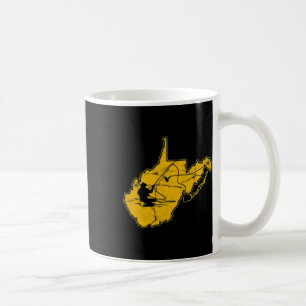 West Virginia Mountain Gold and Blue Fly Fishing F Kaffeetasse