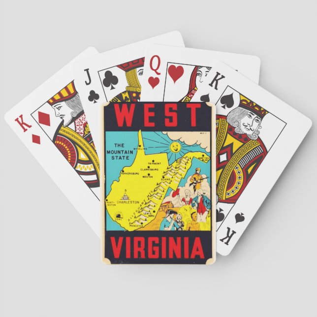 West Virginia Mountain State Spielkarten (Rückseite)