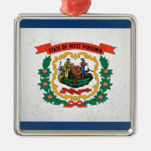 West Virginia Ornament Aus Metall