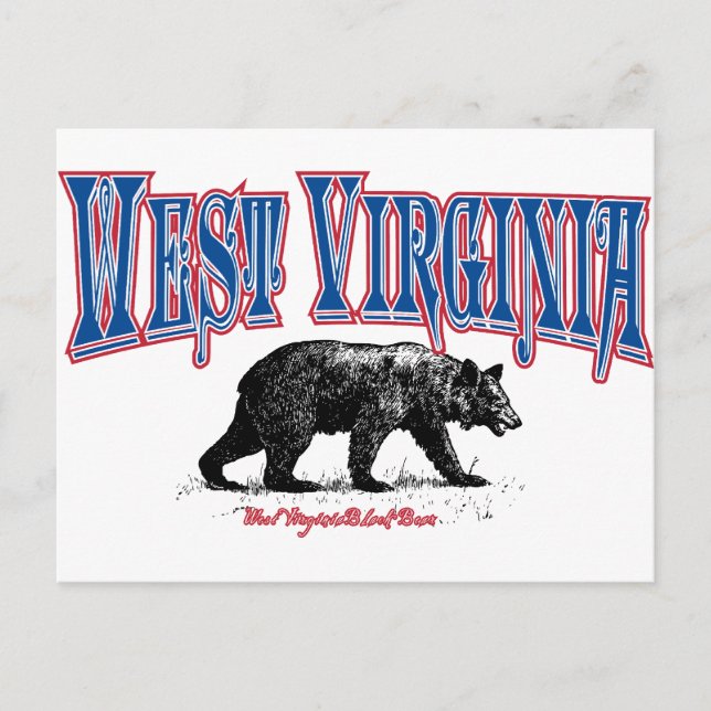 West Virginia Postkarte (Vorderseite)