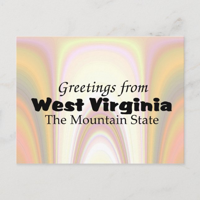 West Virginia Postkarte (Vorderseite)