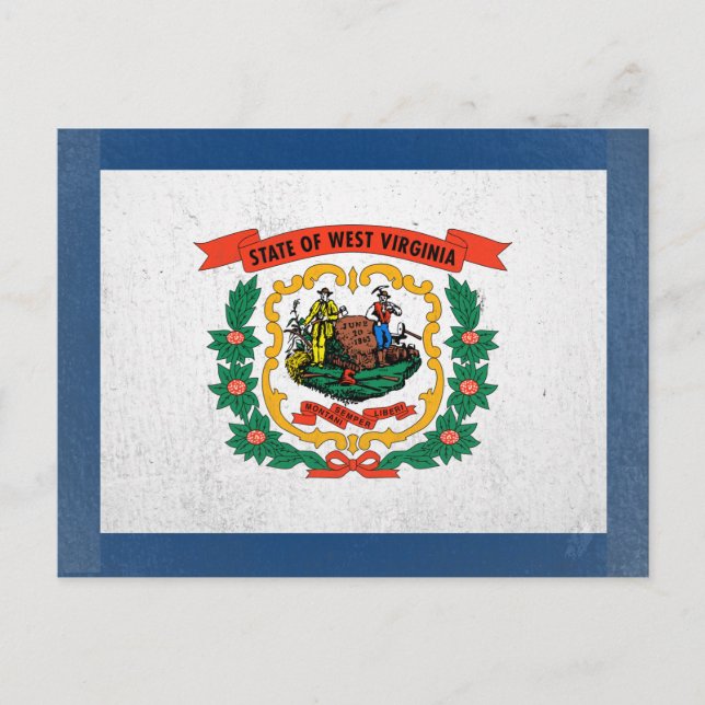 West Virginia Postkarte (Vorderseite)