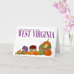 West Virginia Pumpkins Erntedank Card Karte