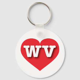 West Virginia Red Heart - Ich liebe WV Schlüsselanhänger