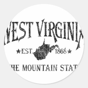West Virginia Runder Aufkleber