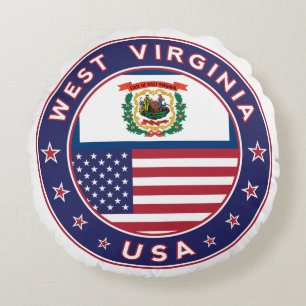 West Virginia Rundes Kissen