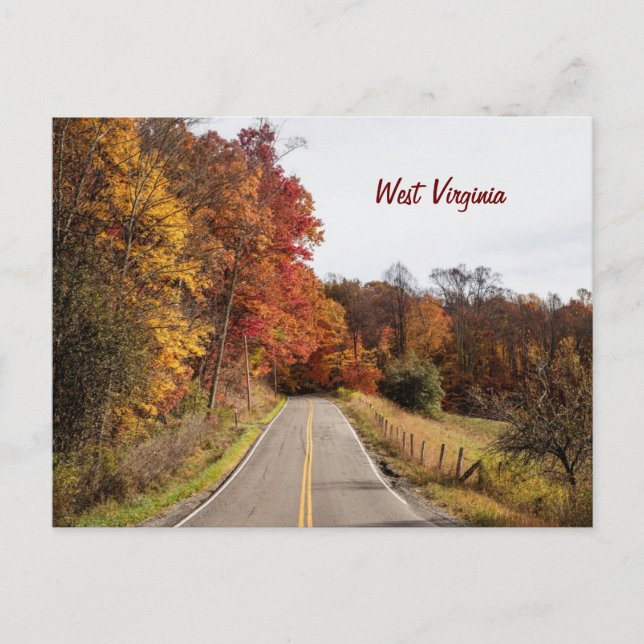 West Virginia schöne Herbstfarben Postkarte (Vorderseite)