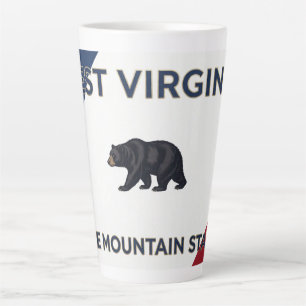 West Virginia Schwarzbär Berg Erbe Geschenk Milchtasse
