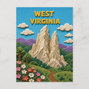 West Virginia Seneca Rocks Moderne KLAYKOO Postkarte