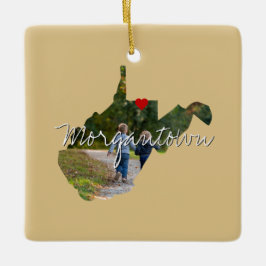 West Virginia Staat Foto Einfügen und Ortsname Keramikornament