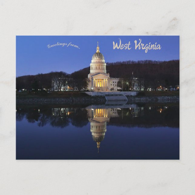 West Virginia Staat Hauptstadt Gebäude Postkarte (Vorderseite)