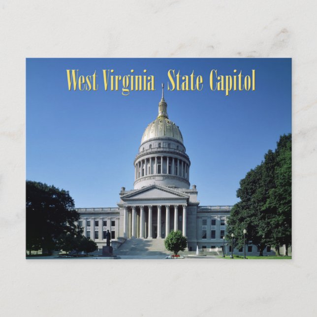 West Virginia Staat Hauptstadt Postkarte (Vorderseite)