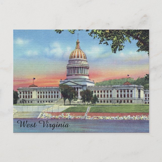 West Virginia Staat Hauptstadt Postkarte (Vorderseite)