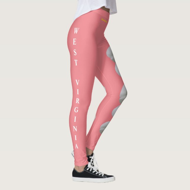 West Virginia Staat Rhododendron Blume Leggings (Rechts)