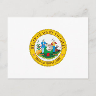 West Virginia Staat Siegel Postkarte