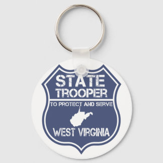 West Virginia Staat Trooper schützen und bedienen Schlüsselanhänger