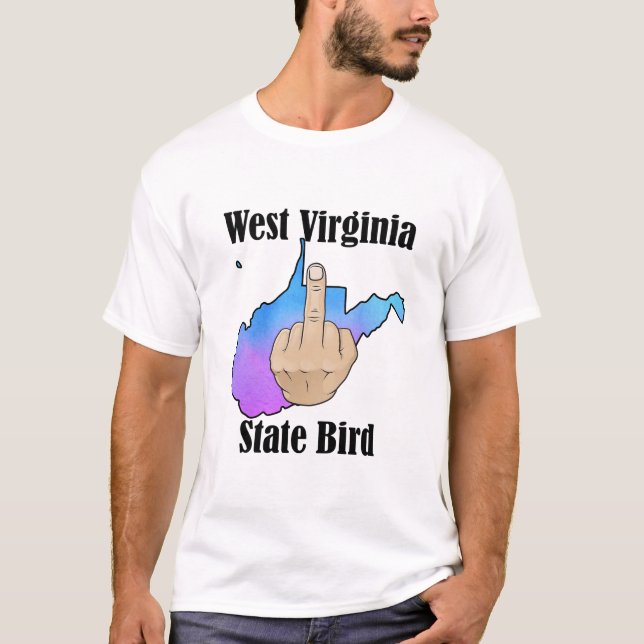 West Virginia Staat Vogel T - Shirt Mittelfinger (Vorderseite)