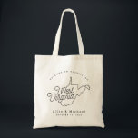 West Virginia Staat Wedding Welcome Tote Bag Tragetasche<br><div class="desc">Diese Tasche des West Virginia Staat ist ideal,  um die Gäste der Stadt zu Ihrer Hochzeit zu empfangen! Packen Sie es mit lokalen Goodies für ein extra lustiges Willkommenspaket.</div>