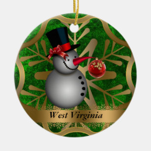 West Virginia Staat Weihnachtsschmuck