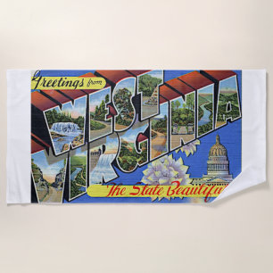 West Virginia Staat Wild & Wonderful USA Colorful Strandtuch