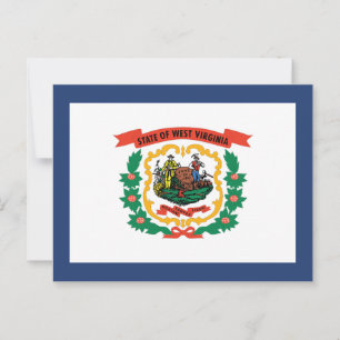 West Virginia Staatsflagge Mountaineer Freiheit Postkarte