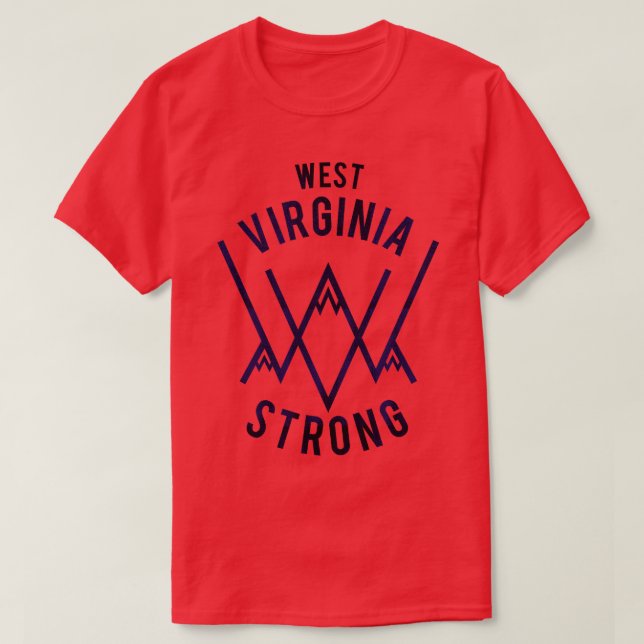 West Virginia starkes lila TShirt (Design vorne)