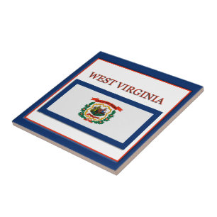 West Virginia State Flag Design Tile Fliese
