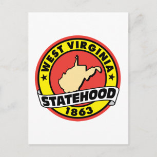 West Virginia Statehood 1863 Postkarte