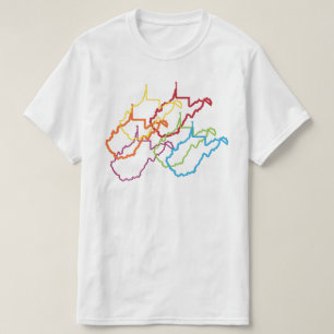 West Virginia Stolz Unschärfe T-Shirt