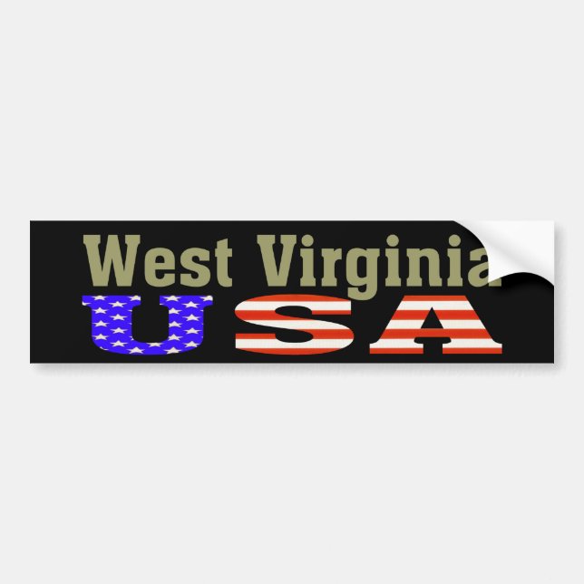 West Virginia USA! Autoaufkleber (Vorne)