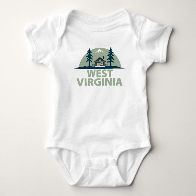 West Virginia, USA Baby Strampler (Vorderseite)