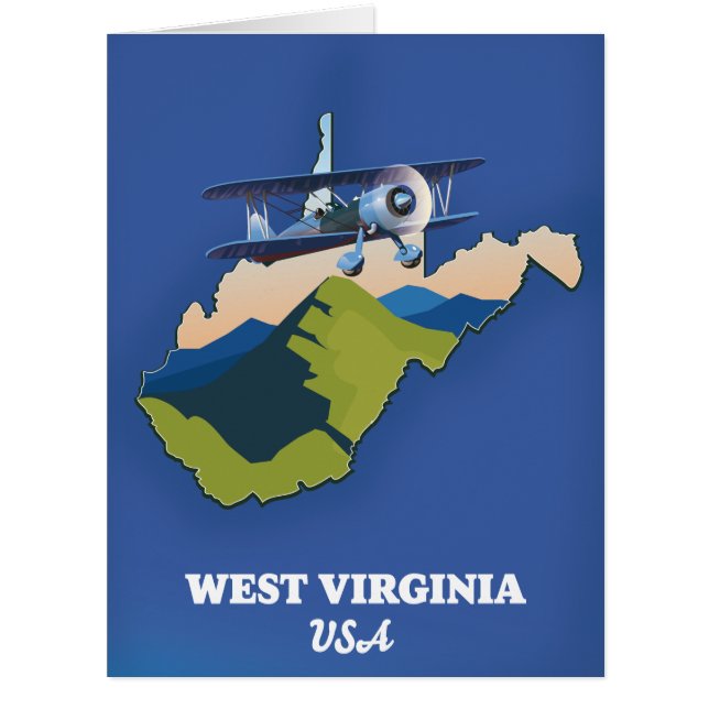 West Virginia USA Karte (Vorderseite)