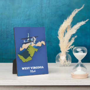 West Virginia USA Karte Fotoplatte