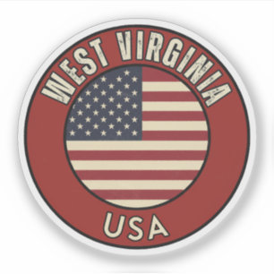 West Virginia Vereinigte Staaten von Amerika Aufkleber