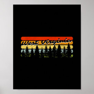 West Virginia Wald Sonnenuntergang Bäume Hütte Äst Poster